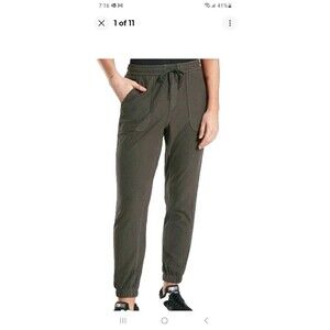 Athleta Farallon jogger pants womens 4 gray cotton stretch active lounge sporty